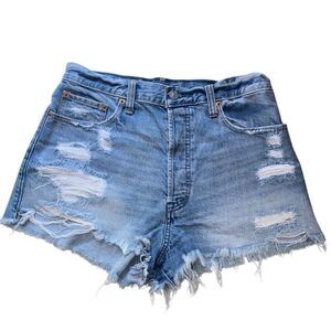 ABERCROMBIE & FITCH Vintage High Rise denim jean Shorts Women’s size 28
